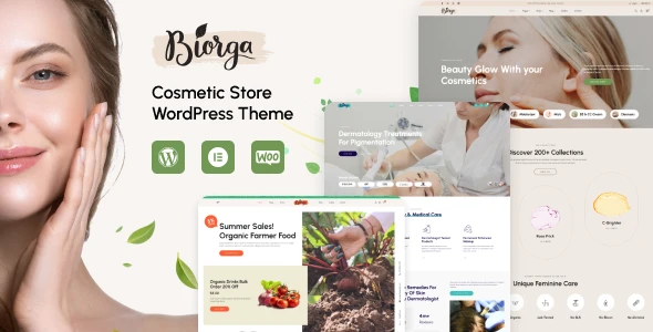 Biorga – Elementor Beauty Cosmetics Shop WordPress Theme